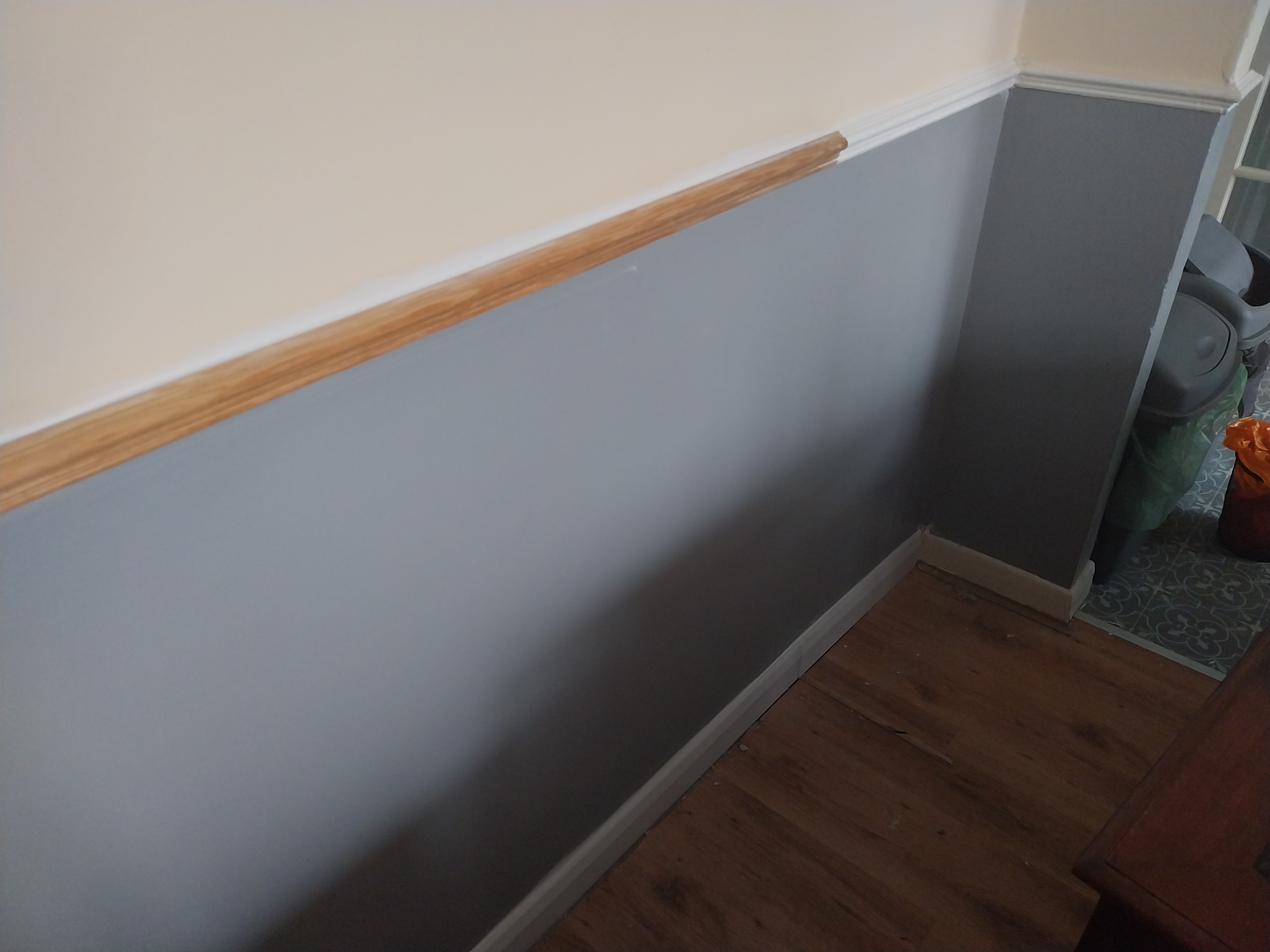 Dado rail and skirting board