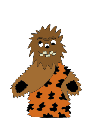 cave man puppet
