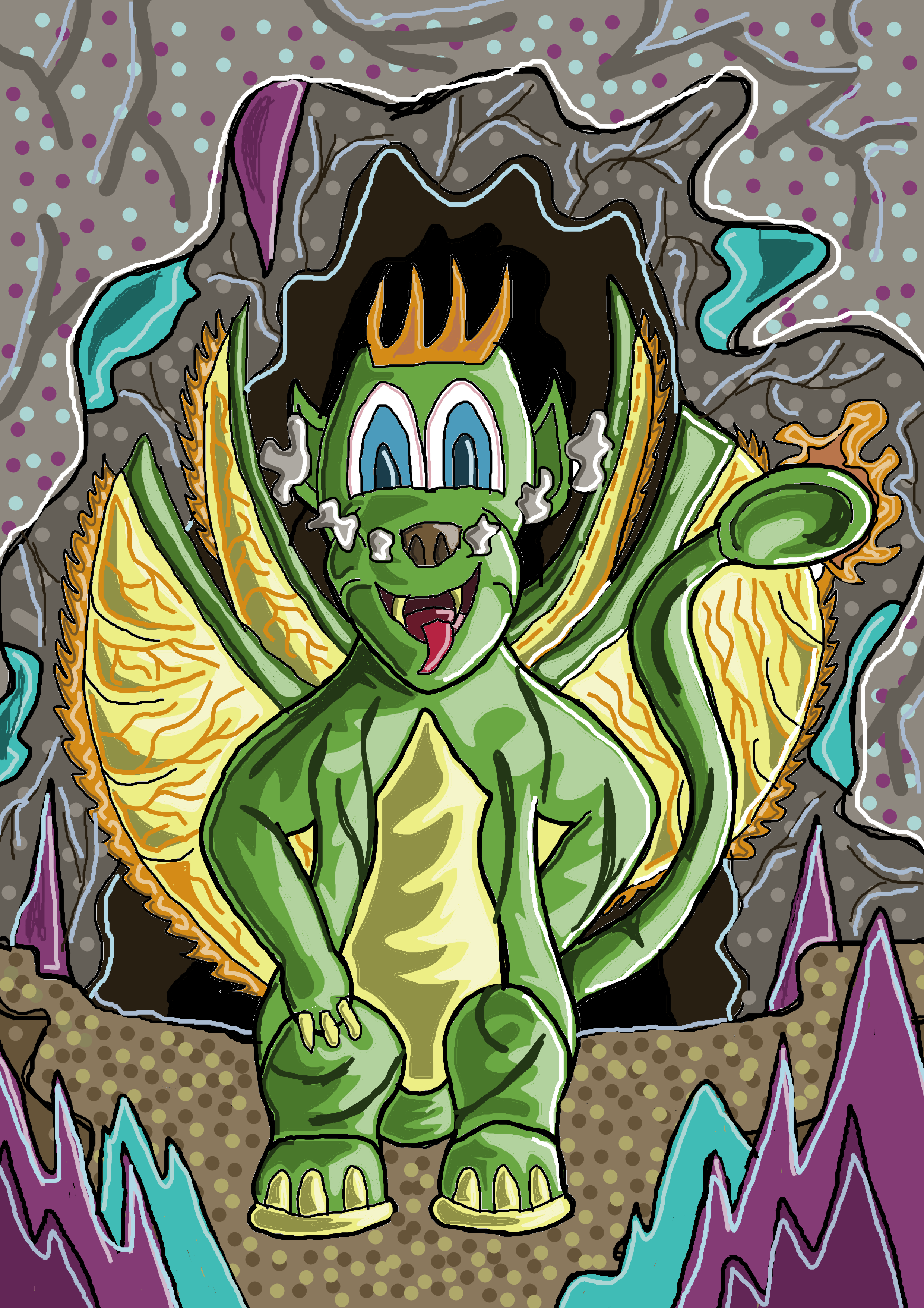 dragon in cave