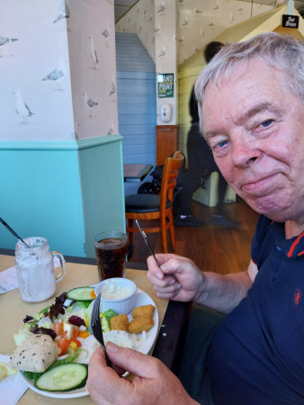 Dad enjoying a ... Dad enjoying a ...